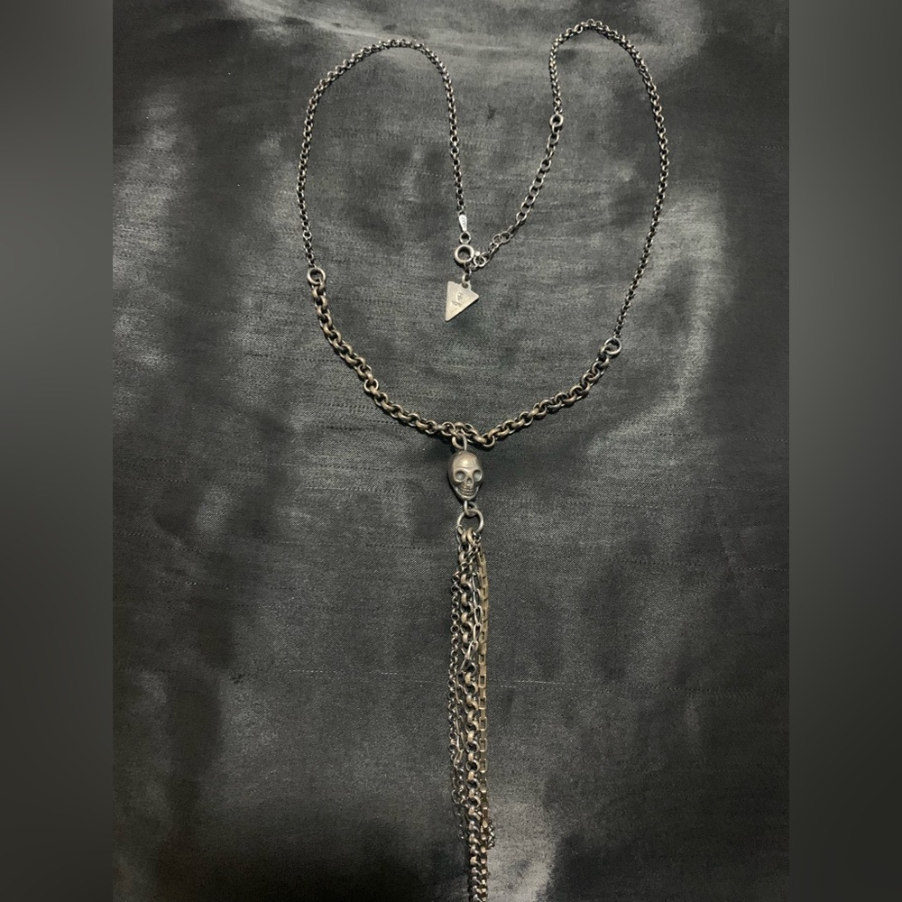 Missy Industry Necklace. 20 inch Chain. Sterling Silver.